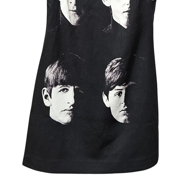 Alice + Olivia The Beatles Clyde Mini Dress Fab Four Black 0, 2 NWT - Picture 3 of 6